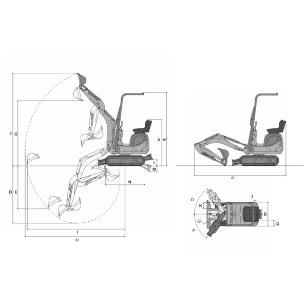 Wacker Neuson 803 Dimensiones